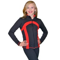 ChloeNoel Black Red Ice Skating Jacket Adult M ChloeNoel Black Red Ice Skating Jacket Adult M