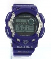 King Master Men's KM-7 Purple Digital Diamond Shock Style Watch