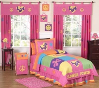 Groovy Peace Sign Children's Bedding 3pc Full / Queen Set by Sweet Jojo Designs Groovy Peace Sign Children's Bedding 3pc Full / Queen Set by Sweet Jojo Designs