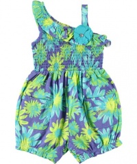 Guess Bright Petals Romper (Sizes 12M - 24M) - purple/blue, 24 months Guess Bright Petals Romper (Sizes 12M - 24M) - purple/blue, 24 months