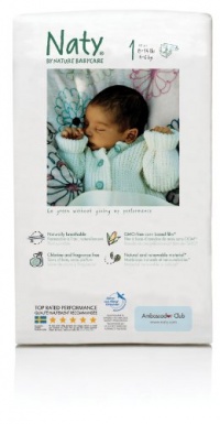 Nature Babycare Chlorine-Free ECO Diapers Size 1 (8-14lbs) (Pack of 4) Nature Babycare Chlorine-Free ECO Diapers Size 1 (8-14lbs) (Pack of 4)