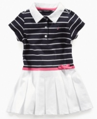 School is in! Start her scholarly style early with this darling polo dress from Nautica. School is in! Start her scholarly style early with this darling polo dress from Nautica.
