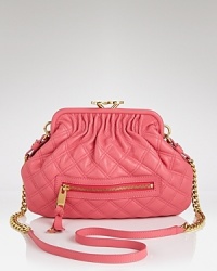 Impeccable detailing and flawless structure define Marc Jacobs' design, and this compact crossbody works the look in quilted leather with a distinctive pushlock closure. Impeccable detailing and flawless structure define Marc Jacobs' design, and this compact crossbody works the look in quilted leather with a distinctive pushlock closure.