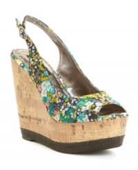 Surf's up this summer with these chic Wave wedges from Material Girl. The natural cork wedge adds beach bunny style in a flash! Surf's up this summer with these chic Wave wedges from Material Girl. The natural cork wedge adds beach bunny style in a flash!