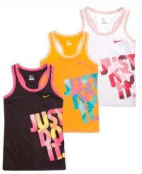 Dedication. She can show her passion for the game with this sporty tank from Nike. Dedication. She can show her passion for the game with this sporty tank from Nike.