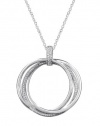 Effy Jewlery Pave Classica Diamond White Gold Circle Pendant, .30 TCW