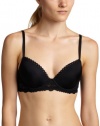 Calvin Klein Women's Seductive Comfort Customized Lift Bra W/Lace Wing,Black,34B