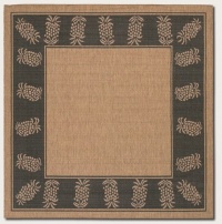Couristan 1177/2500 Recife Tropics Cocoa/Black Rug, 8-Feet 6-Inch Square Couristan 1177/2500 Recife Tropics Cocoa/Black Rug, 8-Feet 6-Inch Square