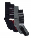 Show your stripes or do yourself a solid with these wear-with-anything trouser socks from Charter Club. Comes in a pack of two.