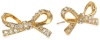 Kate Spade New York Skinny Mini Pave Bow Gold Colored Stud Earrings