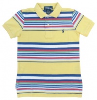 Polo Ralph Lauren Boys Striped Mesh Pony Logo Polo Shirt - 3/3T Polo Ralph Lauren Boys Striped Mesh Pony Logo Polo Shirt - 3/3T