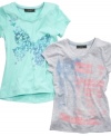 Kick back. She'll enjoy relaxing in style in one of these graphic tees from Jessica Simpson. (Clearance)