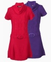 Have her looking smart when she heads off to school in this cowl-neck sweater dress from Planet Gold.