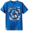 LRG - Kids Boys 8-20 Scratch and Stained Tee, Blue, Medium