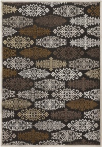 4' x 5'7 Rectangular Surya Area Rug BSL7133-457 Espresso/Ivory Color Machine Made in Turkey Basilica Collection 4' x 5'7 Rectangular Surya Area Rug BSL7133-457 Espresso/Ivory Color Machine Made in Turkey Basilica Collection