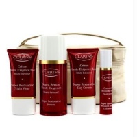 Super Restorative Collection: Serum 30ml + Day Cream 15ml + Night Cream 15ml + Neck Concentrate 10ml + Bag - 4pcs+1bag Super Restorative Collection: Serum 30ml + Day Cream 15ml + Night Cream 15ml + Neck Concentrate 10ml + Bag - 4pcs+1bag