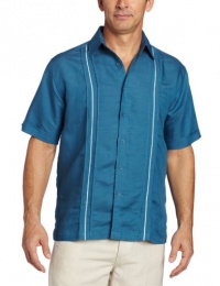 Cubavera Men's Short Sleeve Woven Shirt With Tucking Detail Cubavera Men's Short Sleeve Woven Shirt With Tucking Detail