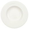 Anmut will be the choice for purists; it is an undecorated white that beautifully shows off the glamorous forms and quality bone china. Dishwasher and microwave safe. Accessories shown: oval platter, round vegetable bowl, creamer, sugar bowl.
