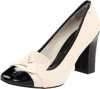 Rockport Women's Helena Knot Tie Pump, Cream/Black, 8.5 M US