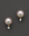 A timeless classic, these Tara Pearls earrings pair a cultured Akoya pearl with a sparkling diamond accent.