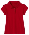 Dockers Girls 2-6x Short Sleeve 3 Button Interlock Polo-School Uniform