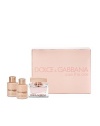 DG Rose The One Women's Deluxe Set includes:Eau De Parfum, 2.5 oz Luxurious Body Lotion, 3.3 oz Shower Gel, 3.3 oz.