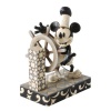 Disney Traditions by Jim Shore 4009261 Black and White Mickey Mouse Steambat Willie Figurine 7-Inch