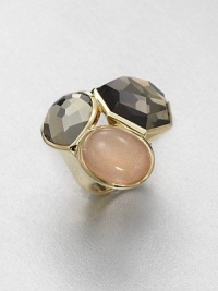 From the Rock Candy® Collection. A chic style featuring mix of semi-precious stones and doublets set in a radiant 18k gold shank. 18k goldPeach moonstone, clear quartz, pyriteClear quartz over peach moonstone and clear quartz over pyriteWidth, about 1.2Imported From the Rock Candy® Collection. A chic style featuring mix of semi-precious stones and doublets set in a radiant 18k gold shank. 18k goldPeach moonstone, clear quartz, pyriteClear quartz over peach moonstone and clear quartz over pyriteWidth, about 1.2Imported