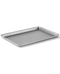 Baked goods on a roll? Not anymore! This heavy-gauge steel pan keeps your jelly rolls, strudels and calzones in place, so juices and fillings never spill out and presentation is always mouthwateringly delicious. Two interlocking layers of professional nonstick guarantee easy, gentle release. Lifetime warranty. Baked goods on a roll? Not anymore! This heavy-gauge steel pan keeps your jelly rolls, strudels and calzones in place, so juices and fillings never spill out and presentation is always mouthwateringly delicious. Two interlocking layers of professional nonstick guarantee easy, gentle release. Lifetime warranty.