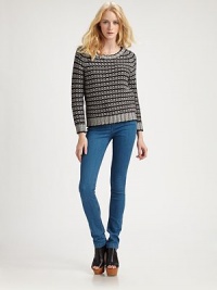This cozy style is knit from chunky, bi-color cotton.Rib-knit crewneck, cuffs and hemSlightly cropped raglan sleevesAbout 22½ from shoulder to hemCottonMachine washImportedModel shown is 5'10½ wearing US size 4. This cozy style is knit from chunky, bi-color cotton.Rib-knit crewneck, cuffs and hemSlightly cropped raglan sleevesAbout 22½ from shoulder to hemCottonMachine washImportedModel shown is 5'10½ wearing US size 4.