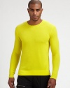 A handsome silhouette crafted from soft, sumptuous cashmere, this crewneck pullover exudes a modern, masculine polish.CrewneckRibbed knit collar and cuffsBanded hemCashmereDry cleanImported