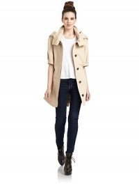 THE LOOKButtoned funnelneckRemovable hood Concealed front button closure Three-quarter length cuffed sleeves with pleatsInterior drawstring at waistSide seam pocketsBack patch pocketsBack vented hem with button tab detailTHE FITAbout 35 from shoulder to hemTHE MATERIALLinen/cottonCARE & ORIGINDry cleanImportedModel shown is 5'10 (177cm) wearing US size 4. THE LOOKButtoned funnelneckRemovable hood Concealed front button closure Three-quarter length cuffed sleeves with pleatsInterior drawstring at waistSide seam pocketsBack patch pocketsBack vented hem with button tab detailTHE FITAbout 35 from shoulder to hemTHE MATERIALLinen/cottonCARE & ORIGINDry cleanImportedModel shown is 5'10 (177cm) wearing US size 4.