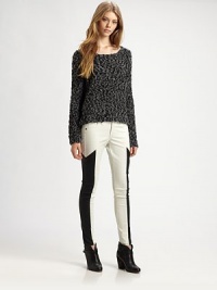 Casually chic takes on a new meaning with this chunky, wool-rich pullover.BoatneckLong sleevesPullover styleAbout 24 from shoulder to hemMerino Wool/PolyamideDry cleanImportedModel shown is 5'10 (177cm) wearing US size Small. Casually chic takes on a new meaning with this chunky, wool-rich pullover.BoatneckLong sleevesPullover styleAbout 24 from shoulder to hemMerino Wool/PolyamideDry cleanImportedModel shown is 5'10 (177cm) wearing US size Small.