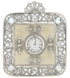 Olivia Riegel Deco Desk Clock With Rhinestones, Swarovski Crystals & Faux Seed Pearls