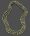 A touch of natural beauty for any outfit, this necklace features green cultured freshwater pearls (7-8mm). Approximate length: 64 inches.