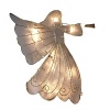 Top your tree with this beautifully illuminated angel, accented in golden wire.