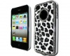 GNWE Luxury Unique Best Leopard Print Czech Rhinestone Case Cover for Apple Iphone 4 4g Crystal - Black