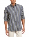 Nautica Men's Long Sleeve Traditional Bold Stripe Woven