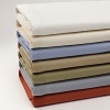 Crisp little pleats that make a unique hem treatment. Piece-dyed cotton percale in six exotic colorways.