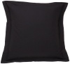 Fresh Ideas Tailored Poplin Pillow Sham Euro, Black