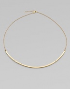 Radiant 18k goldplated sterling silver design with dazzling diamonds on a link chain. 18k goldplated sterling silverDiamonds, 0.6 tcwLength, about 15 to 16 adjustableLobster clasp closureMade in USA