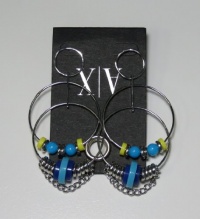 NEW SEASON & AUTHENTIC: Armani Exchange A/X Modern Stylish/Classy Womens/Girls/Ladies Silver/Blue Dangle Earrings Set - makes a great gift NEW SEASON & AUTHENTIC: Armani Exchange A/X Modern Stylish/Classy Womens/Girls/Ladies Silver/Blue Dangle Earrings Set - makes a great gift