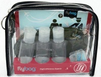 Flybags - TSA Compliant Toiletry Bag with Pink Scissors Insert Design and Leather Trim Flybags - TSA Compliant Toiletry Bag with Pink Scissors Insert Design and Leather Trim
