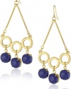 Kenneth Cole New York Modern Geo Circle and Bead Chandelier Drop Earrings