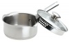 WearEver A8342265 Cook and Strain 1.5-Quart Saucepan with Glass Straining Lid Dishwasher Safe Sauce Pan Cookware, Silver