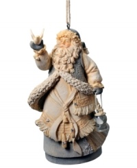 Adorn your tree with this traditional Gift of Peace Santa ornament, featuring crystal embellishments and a peaceful dove perched upon Santa's mitten. Adorn your tree with this traditional Gift of Peace Santa ornament, featuring crystal embellishments and a peaceful dove perched upon Santa's mitten.
