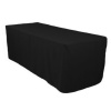 6 ft. Fitted Polyester Tablecloth Black