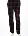 Perry Ellis Portfolio Flannel Plaid Red, Black and Gray Pajama Pants