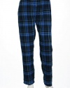 Perry Ellis Portfolio Plaid Black and Blues Pajama Pants