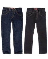 Rockstar style! These skinny jeans from Levi's will put him right in the spotlight. Rockstar style! These skinny jeans from Levi's will put him right in the spotlight.